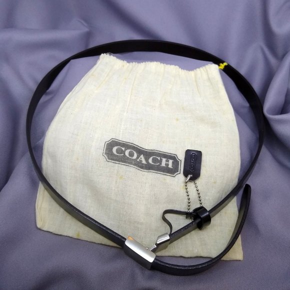 Genuine Leather Black Coach Belt - Unique Style, Vintage (90s) - 19"to 32" - Picture 3 of 7